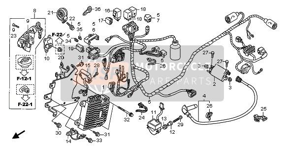 Honda NPS50 2008 WIRE HARNESS for a 2008 Honda NPS50